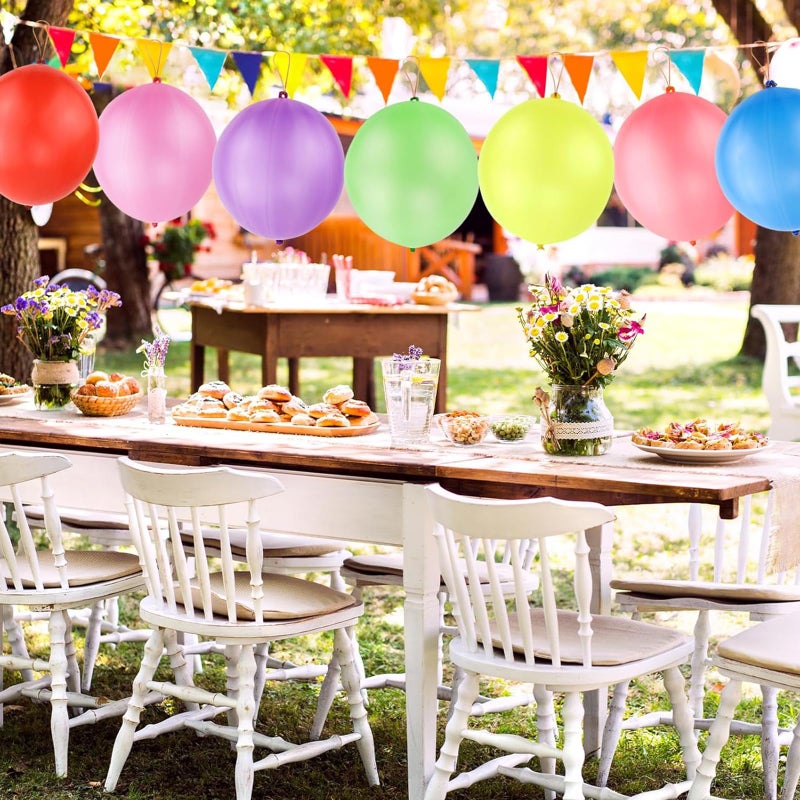 RUBFAC 80Pcs Punch Balloons, Party Favors for Kids, Thickened Heavy Duty Neon Punching Bounce Balloon for Birthday Goodie Bag Stuffers Exciting Outdoor Play Supply - Image 4